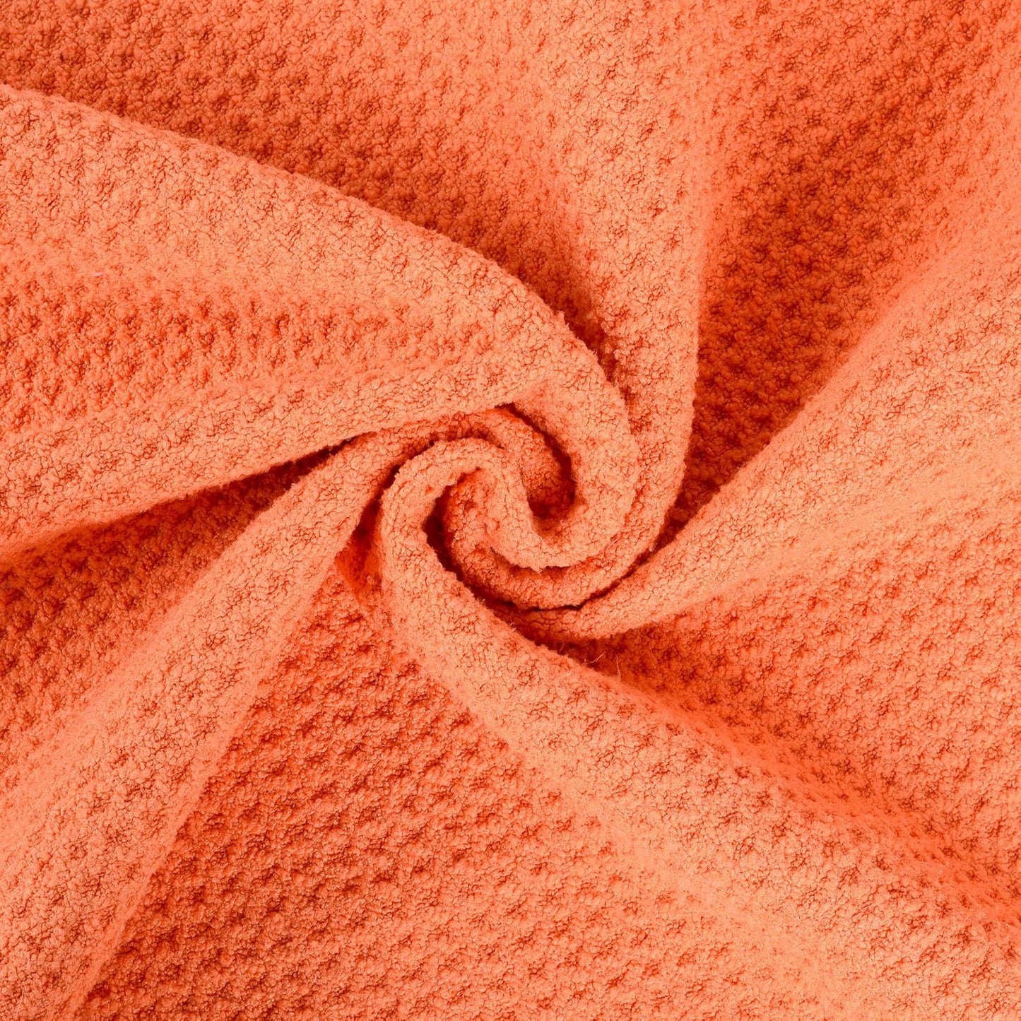 Tri-Fold Towel | Premium Microfiber Fabric | Waffle Pattern | Carabiner Clip | Men'S and Women'S Orange Golf Towel