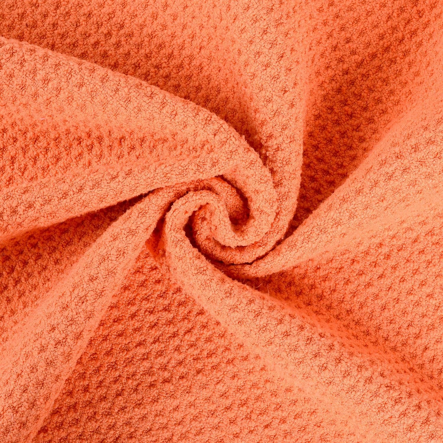 Tri-Fold Towel | Premium Microfiber Fabric | Waffle Pattern | Carabiner Clip | Men'S and Women'S Orange Golf Towel